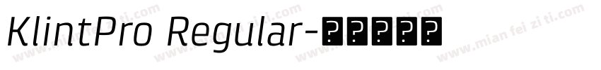 KlintPro Regular字体转换